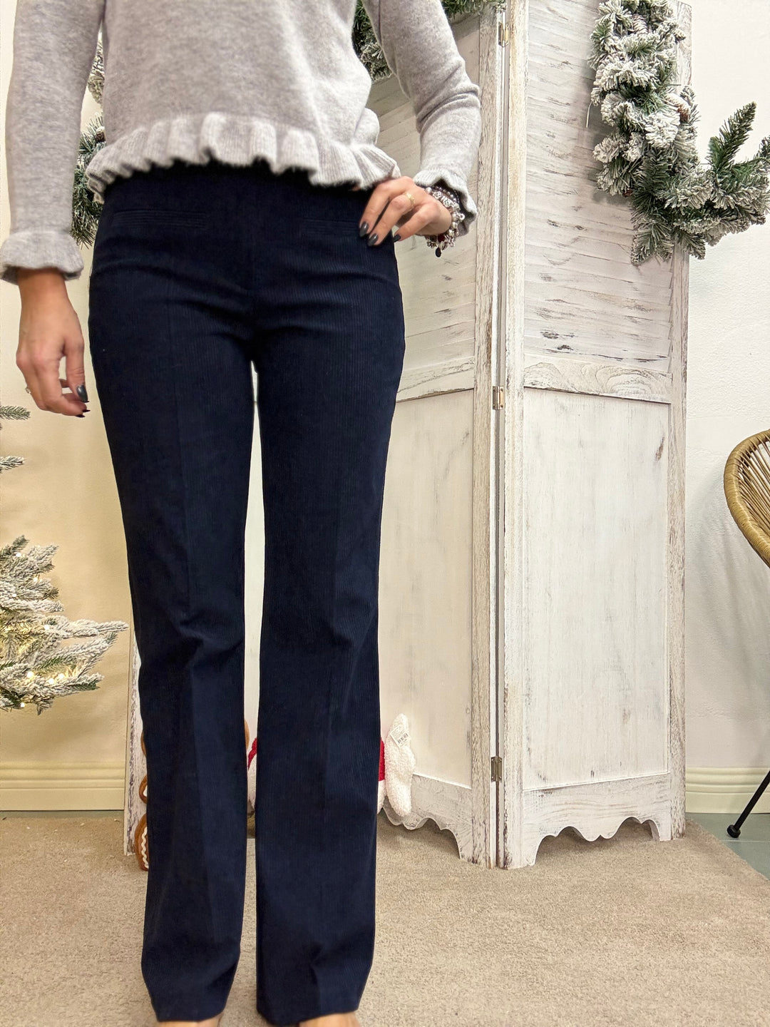 Pantalone zampetta in velluto