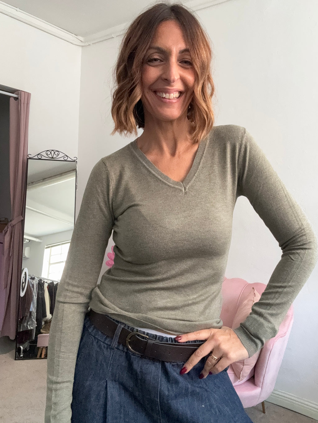 Il pull con la V