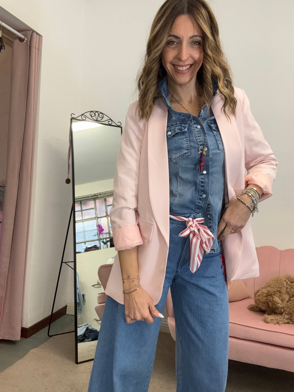 La giacca foderata senza bottoni