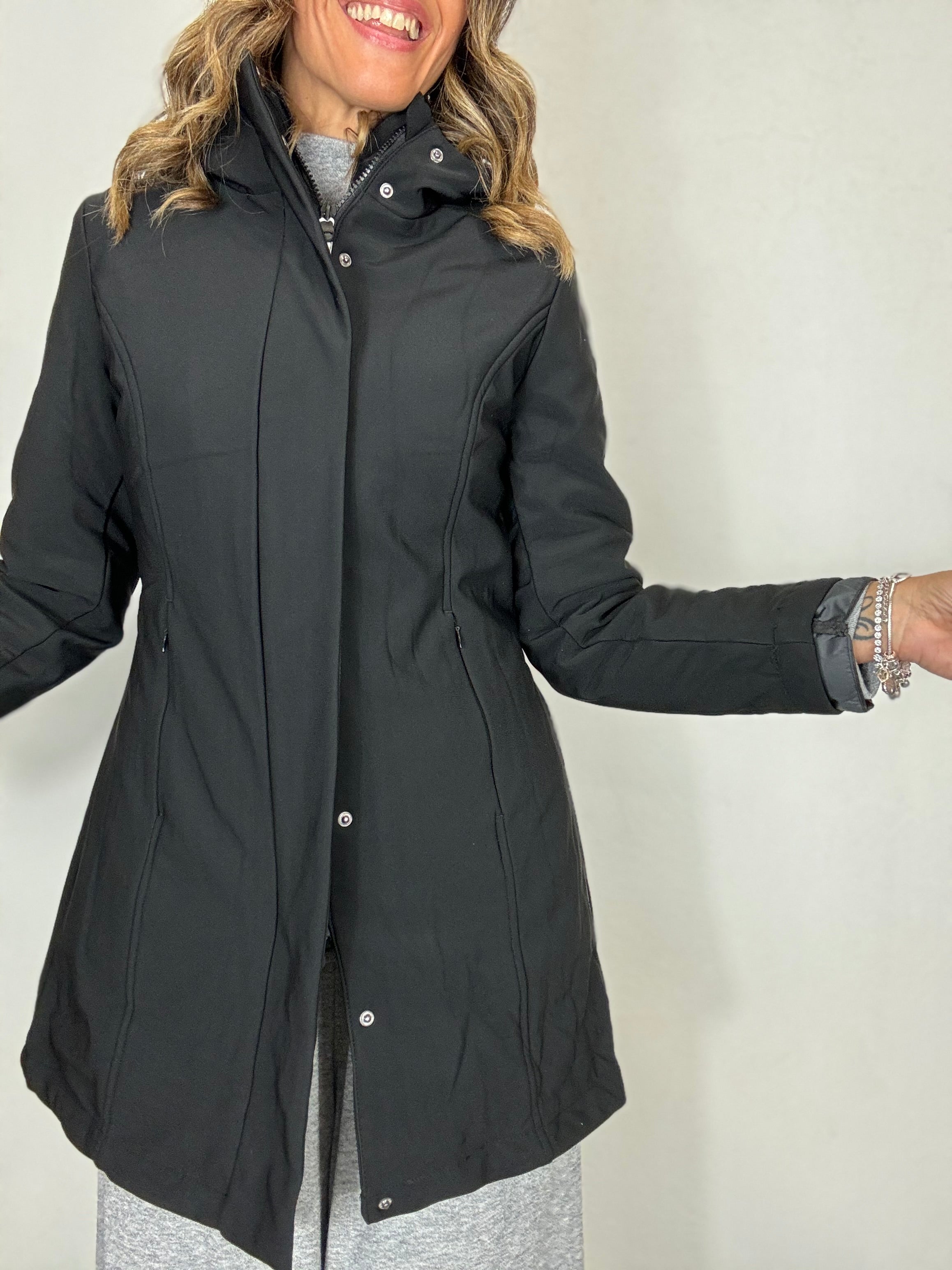 Il giaccone 3 in 1 ( in nero blu e ghiaccio )