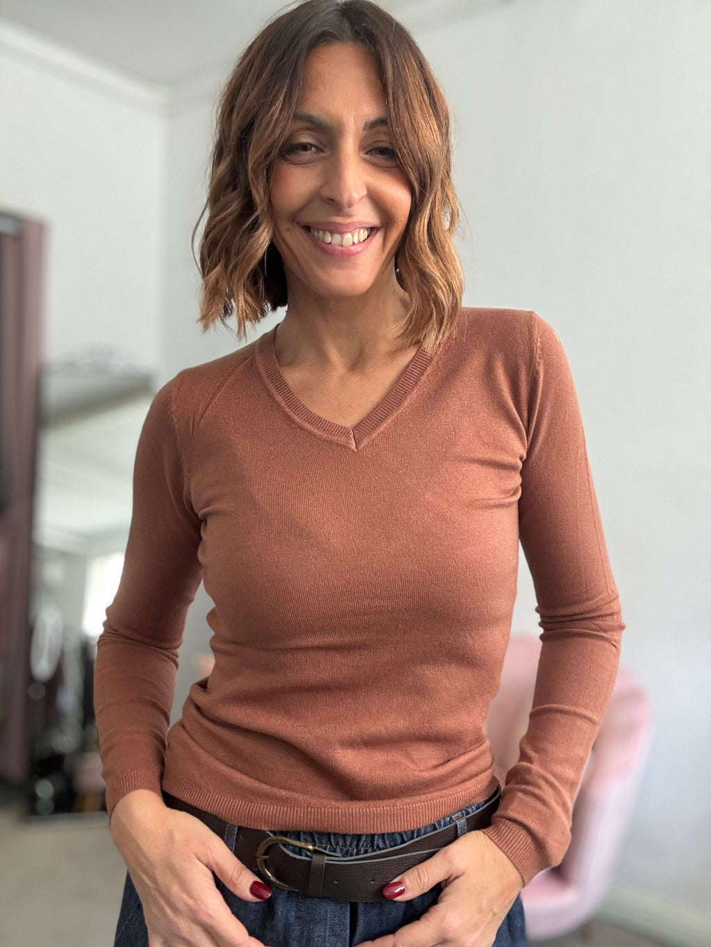 Il pull con la V