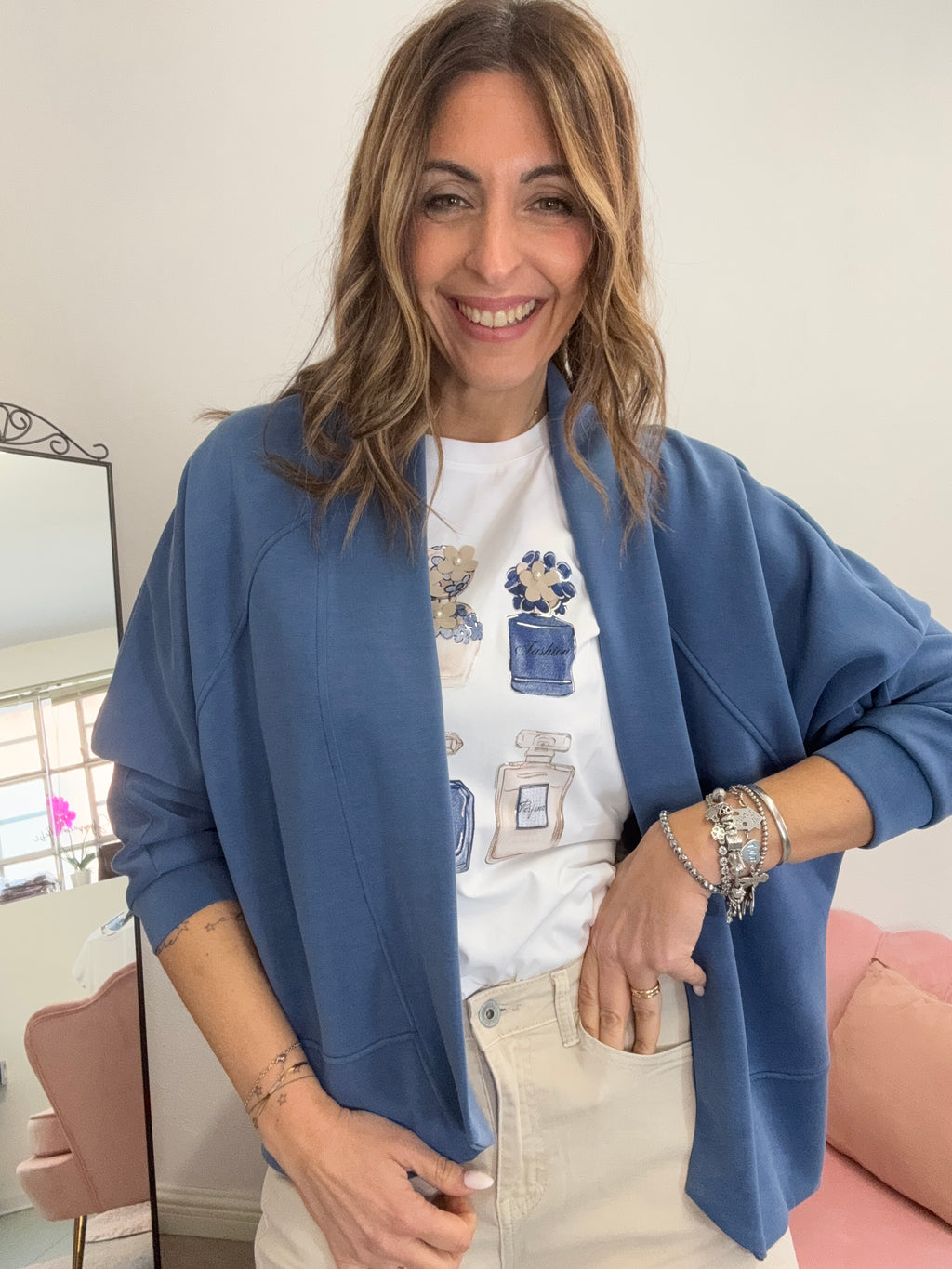 Cardigan giacca senza bottoni