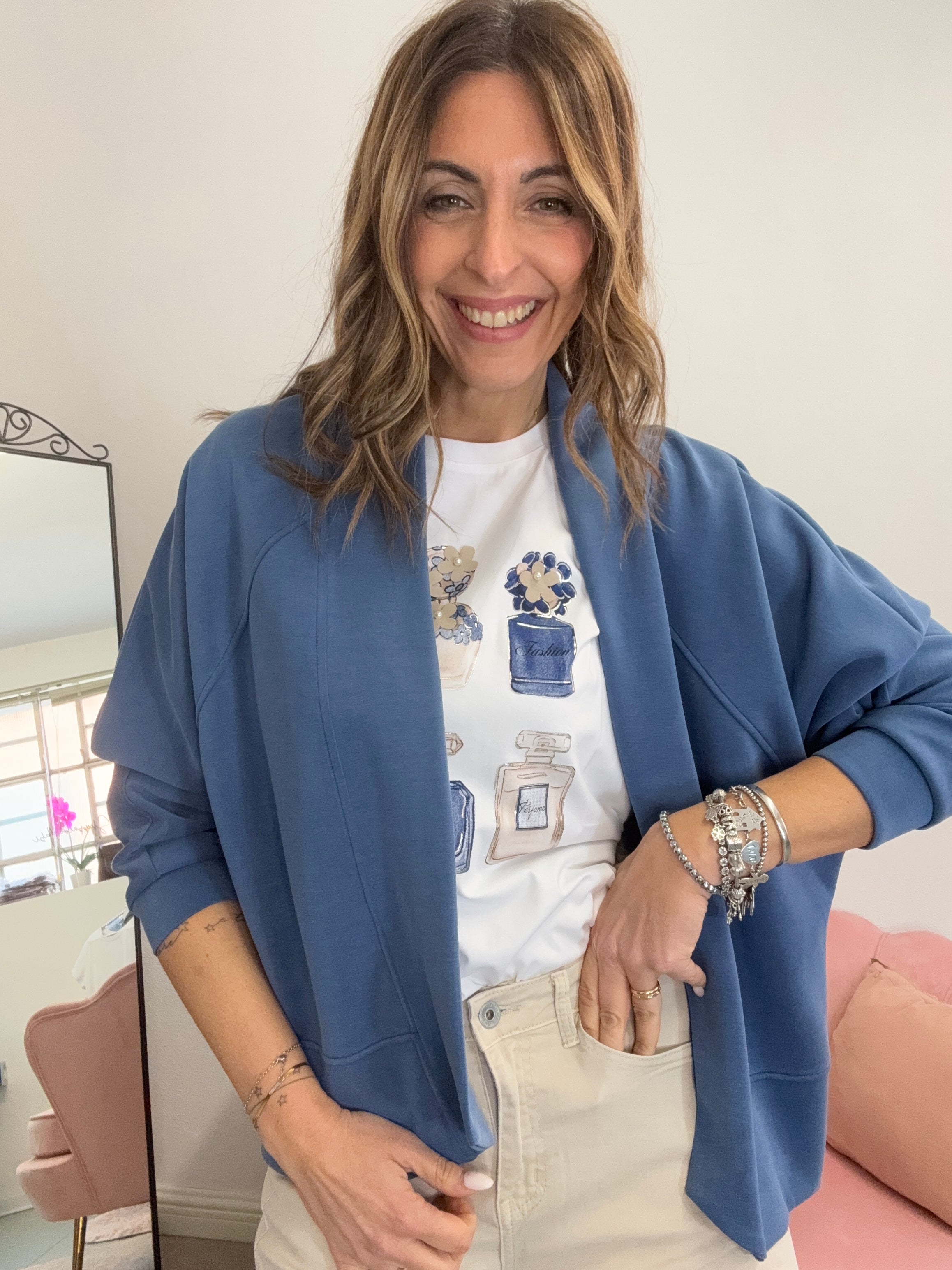 Cardigan giacca senza bottoni