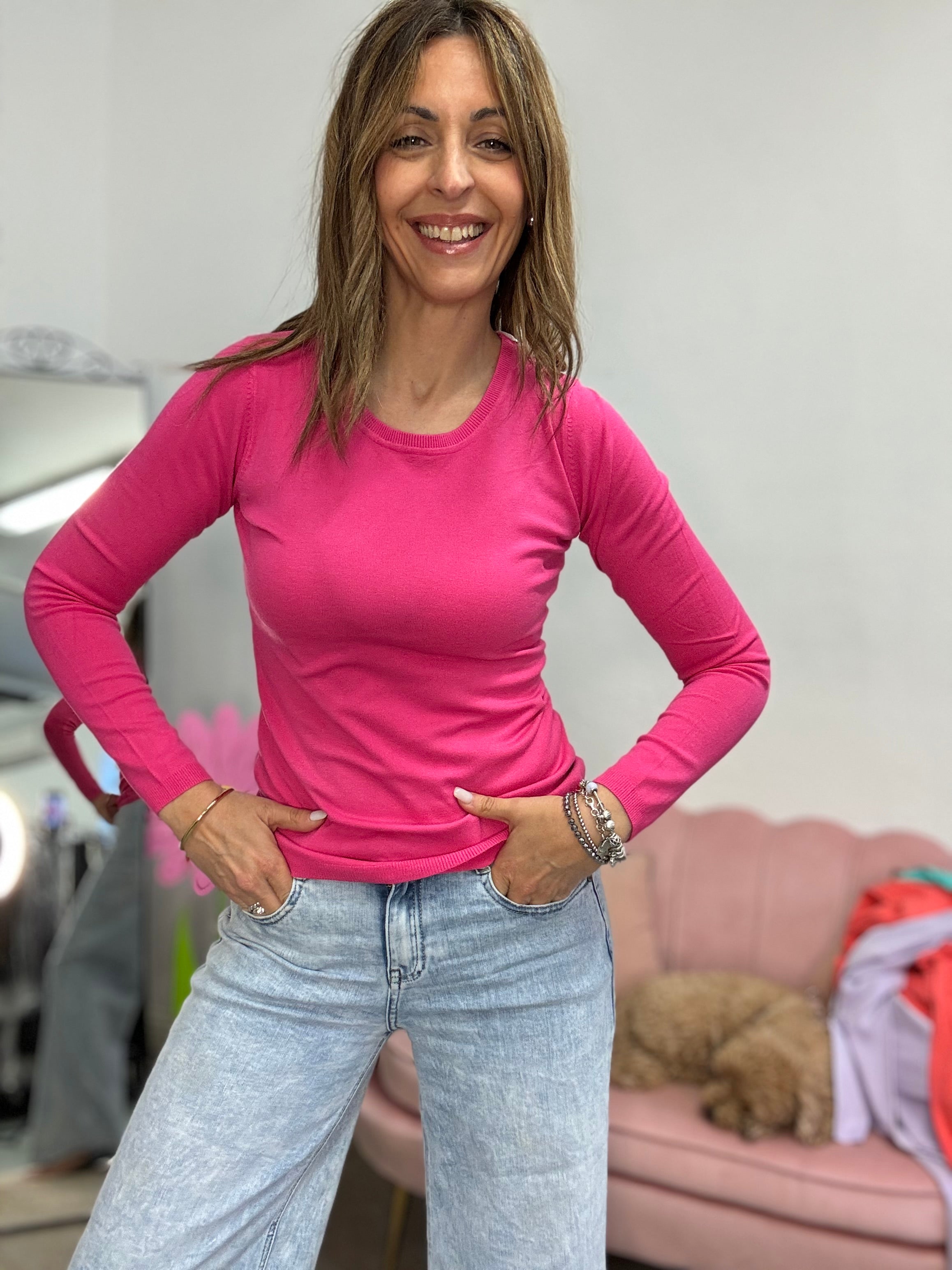 Il pull basico fluo