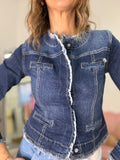 Giubbino in jeans con le frangette