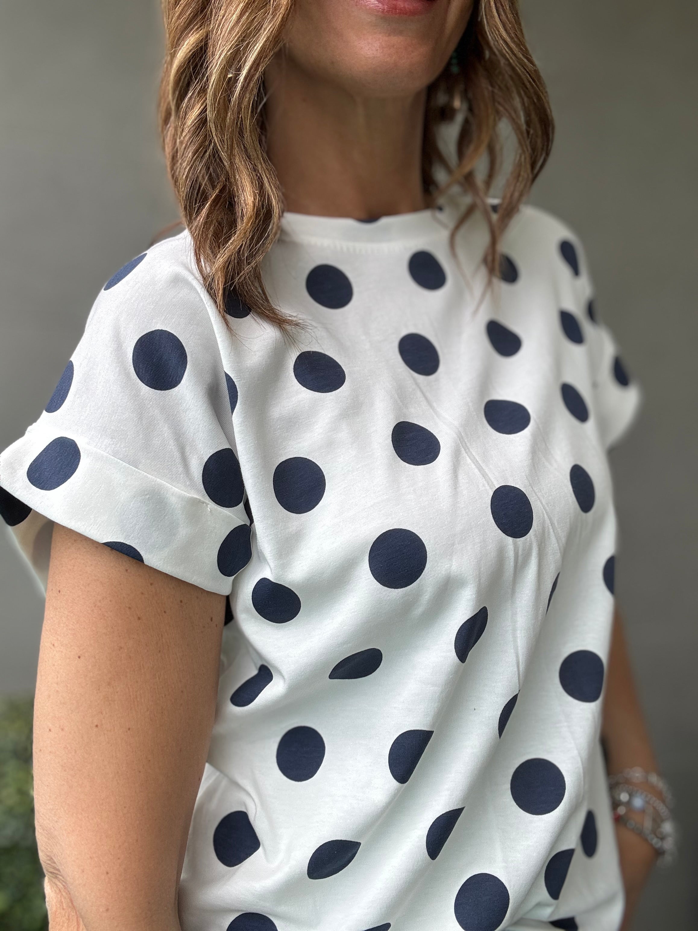 La t-shirt bolle blu