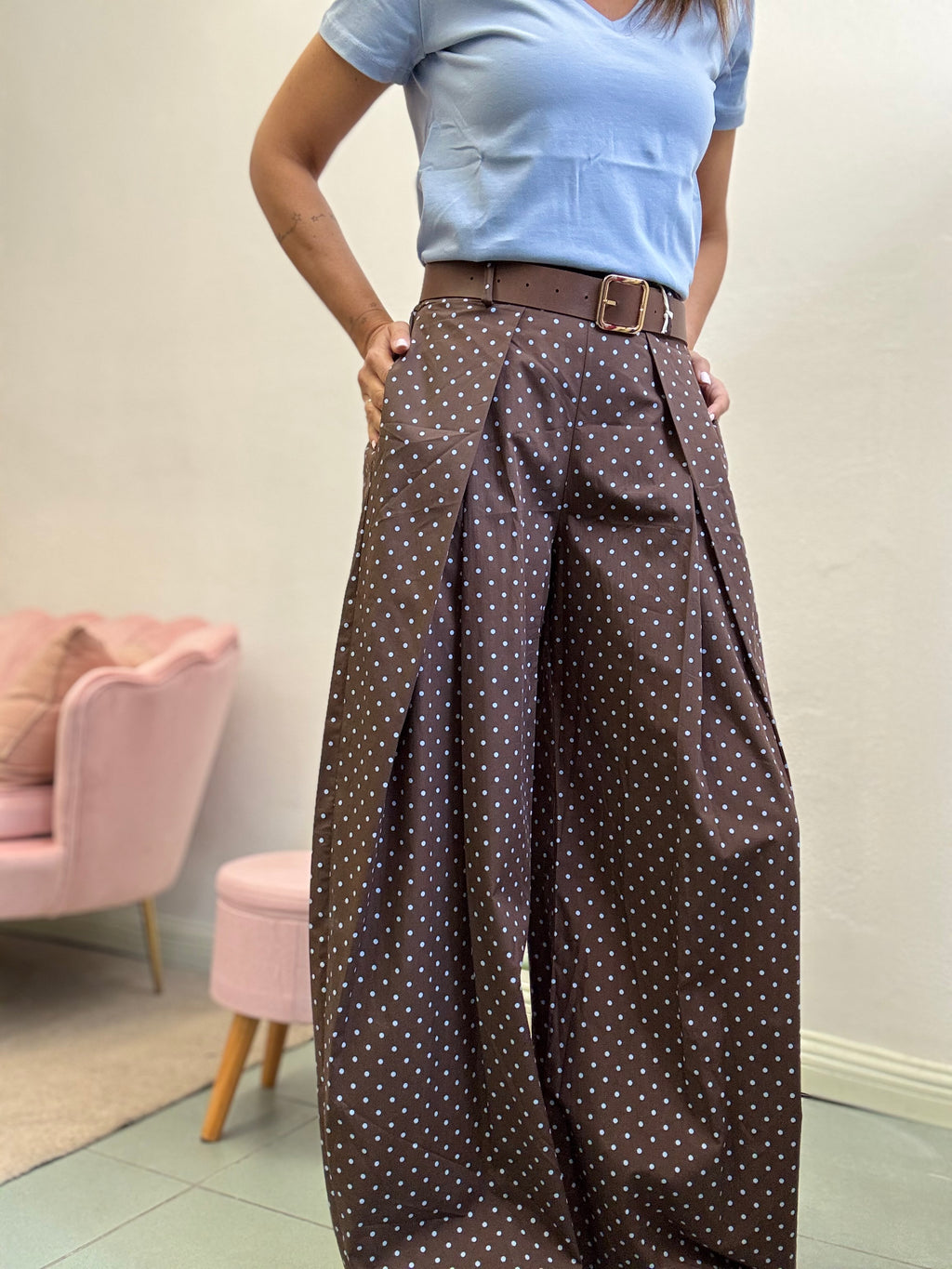 Il pantalone pence e pois