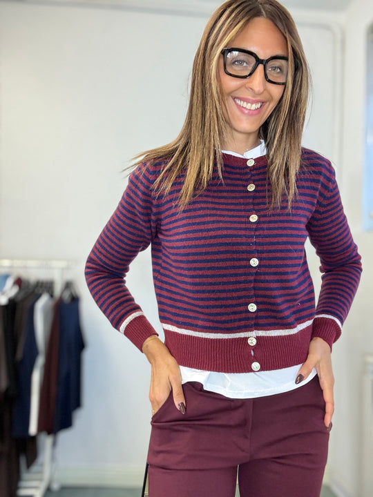 Cardigan Paolita con le righe