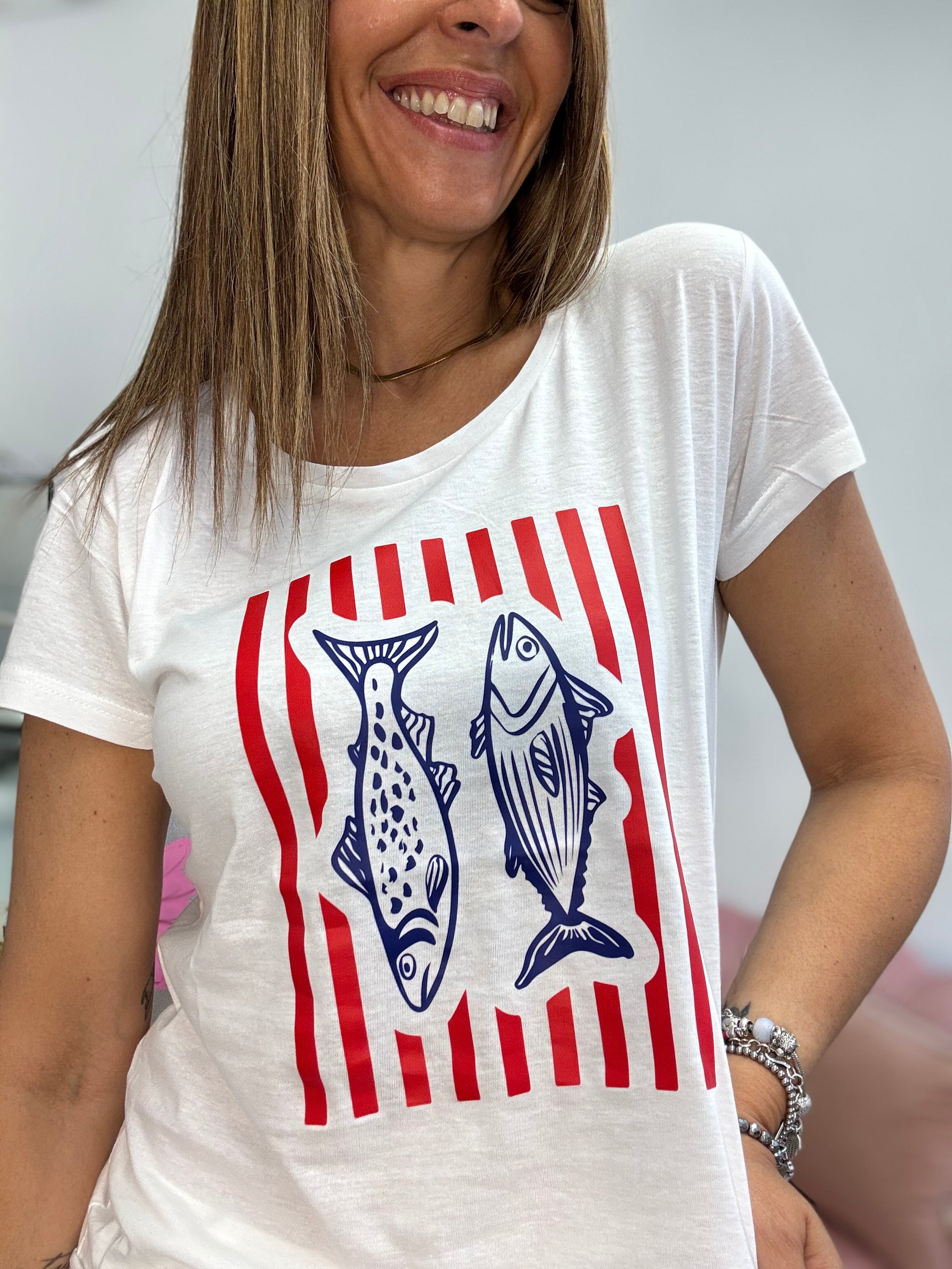 T-shirt sardine e moine