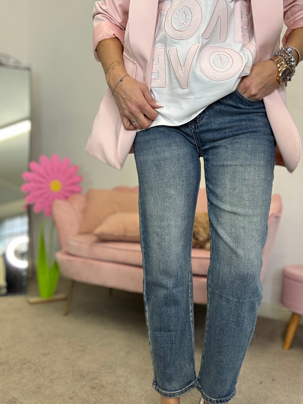 Il jeans regular tubolare