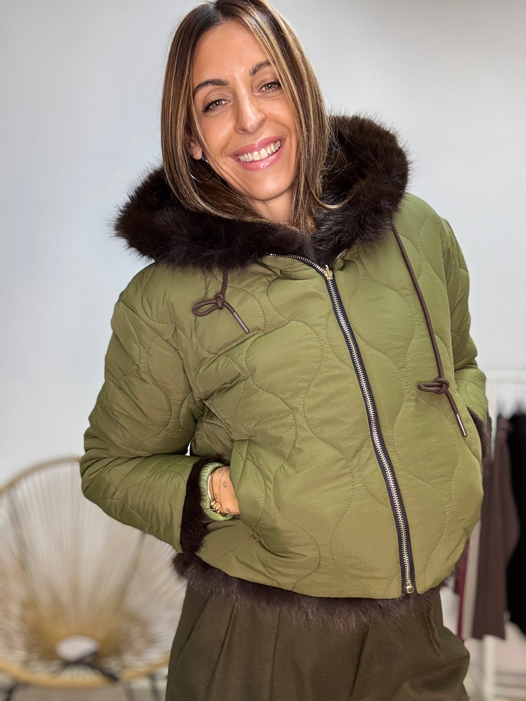 Il trapuntino reversibile con l ecopelliccia