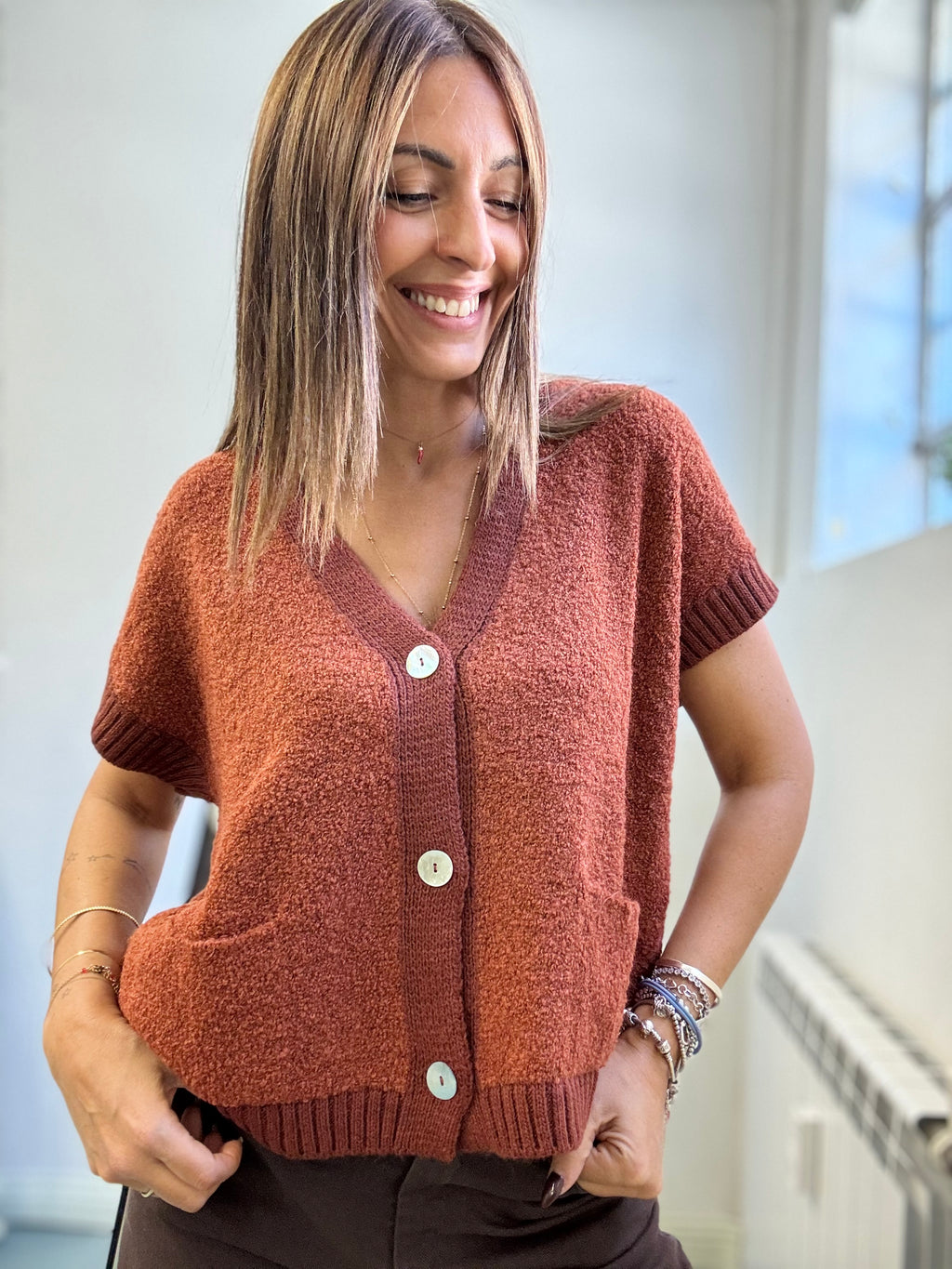 Il cardigan boucle