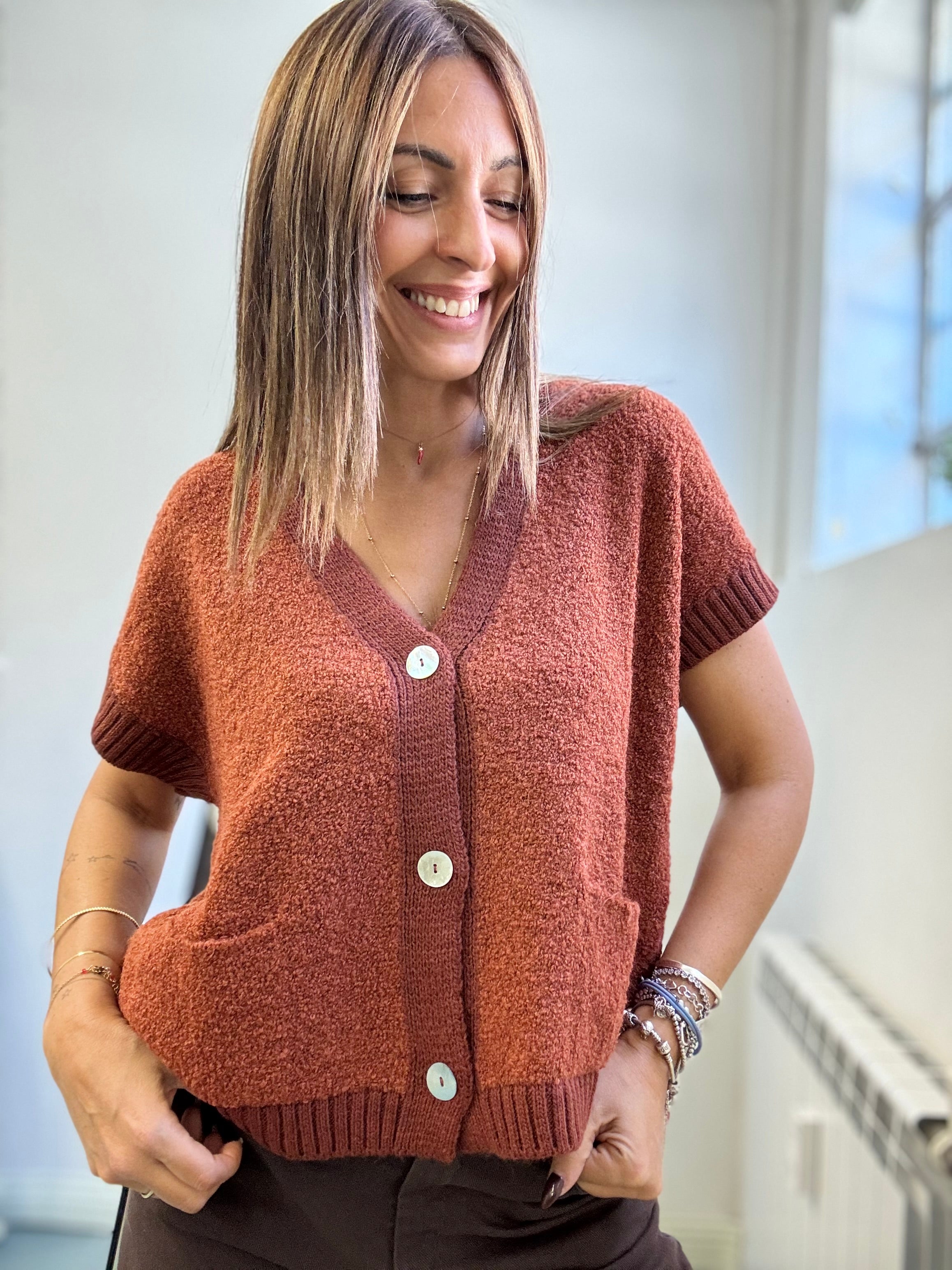 Il cardigan boucle