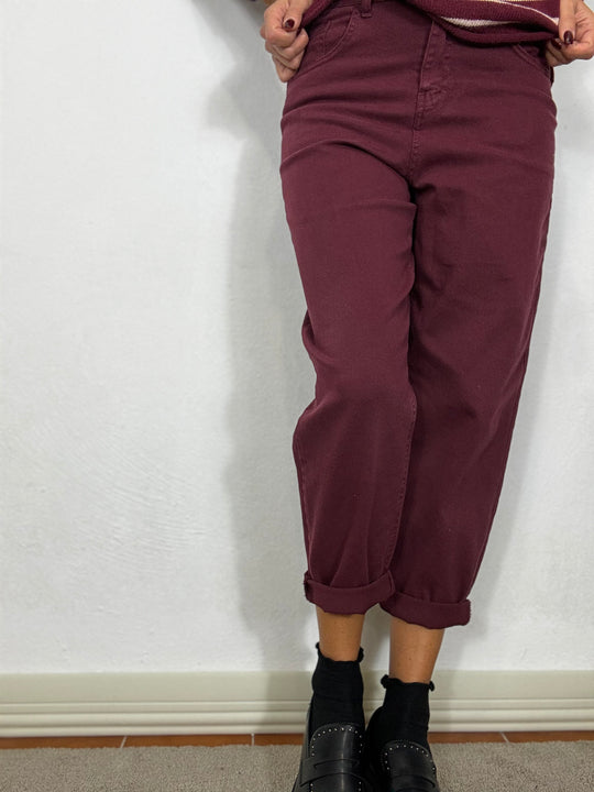 Jeans balloon bordeaux