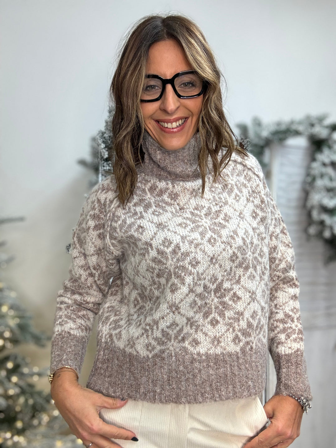 Il pull coi fiocchi di neve