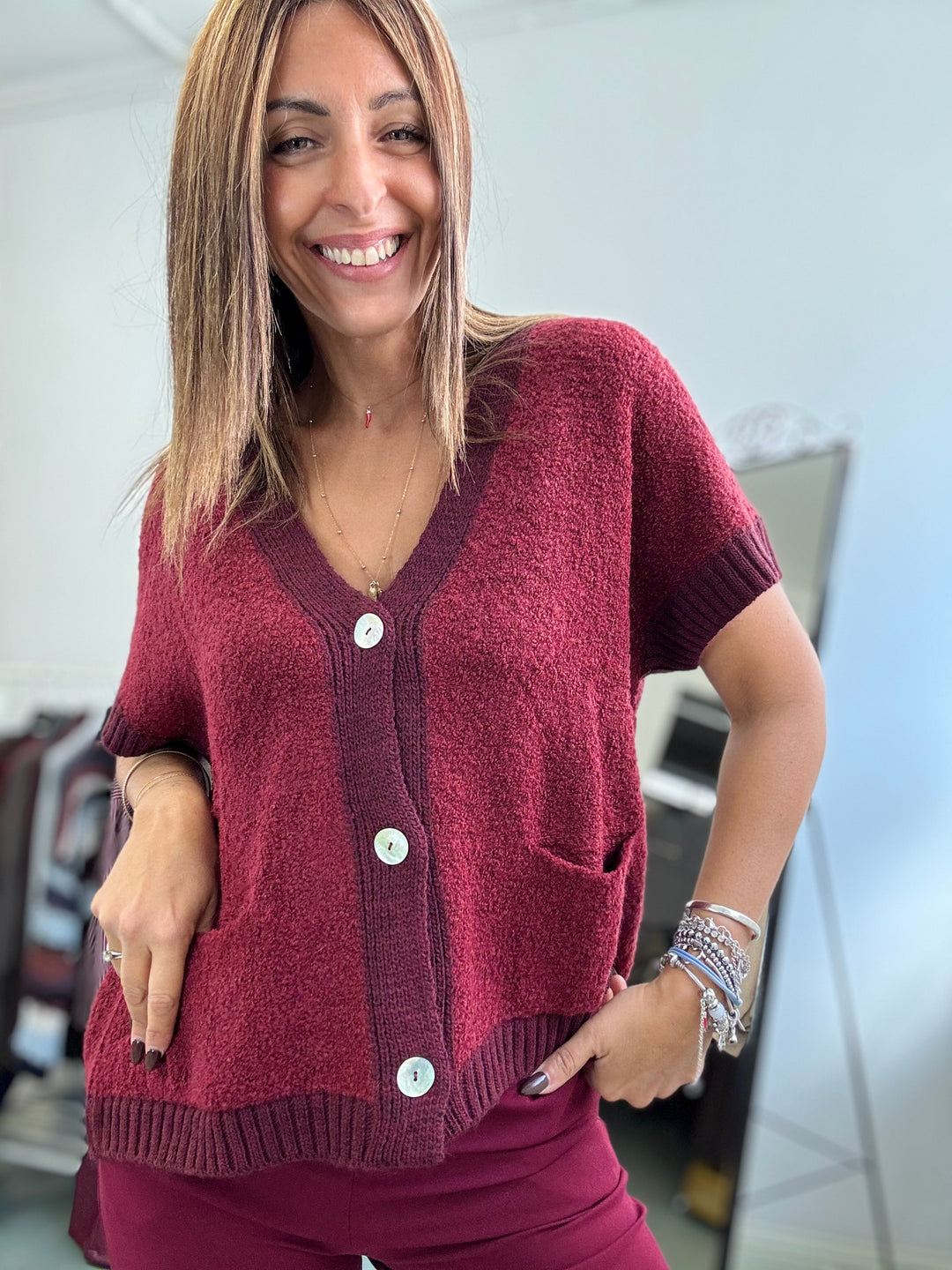 Il cardigan boucle