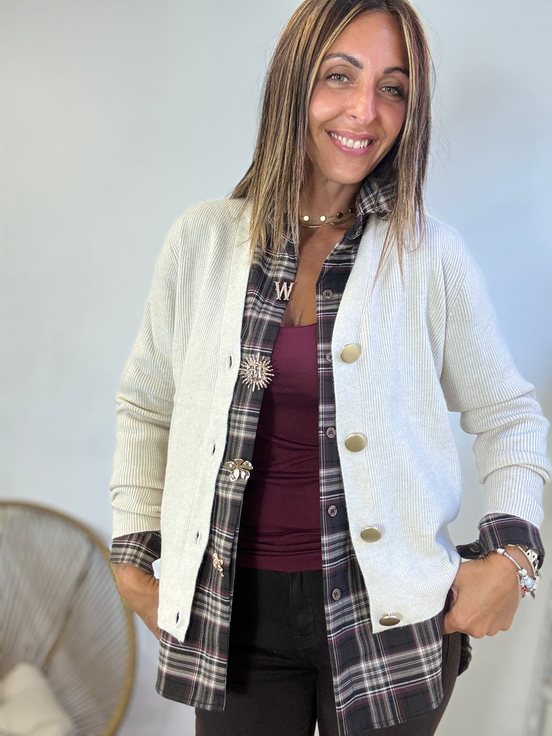 Cardigan gioiello