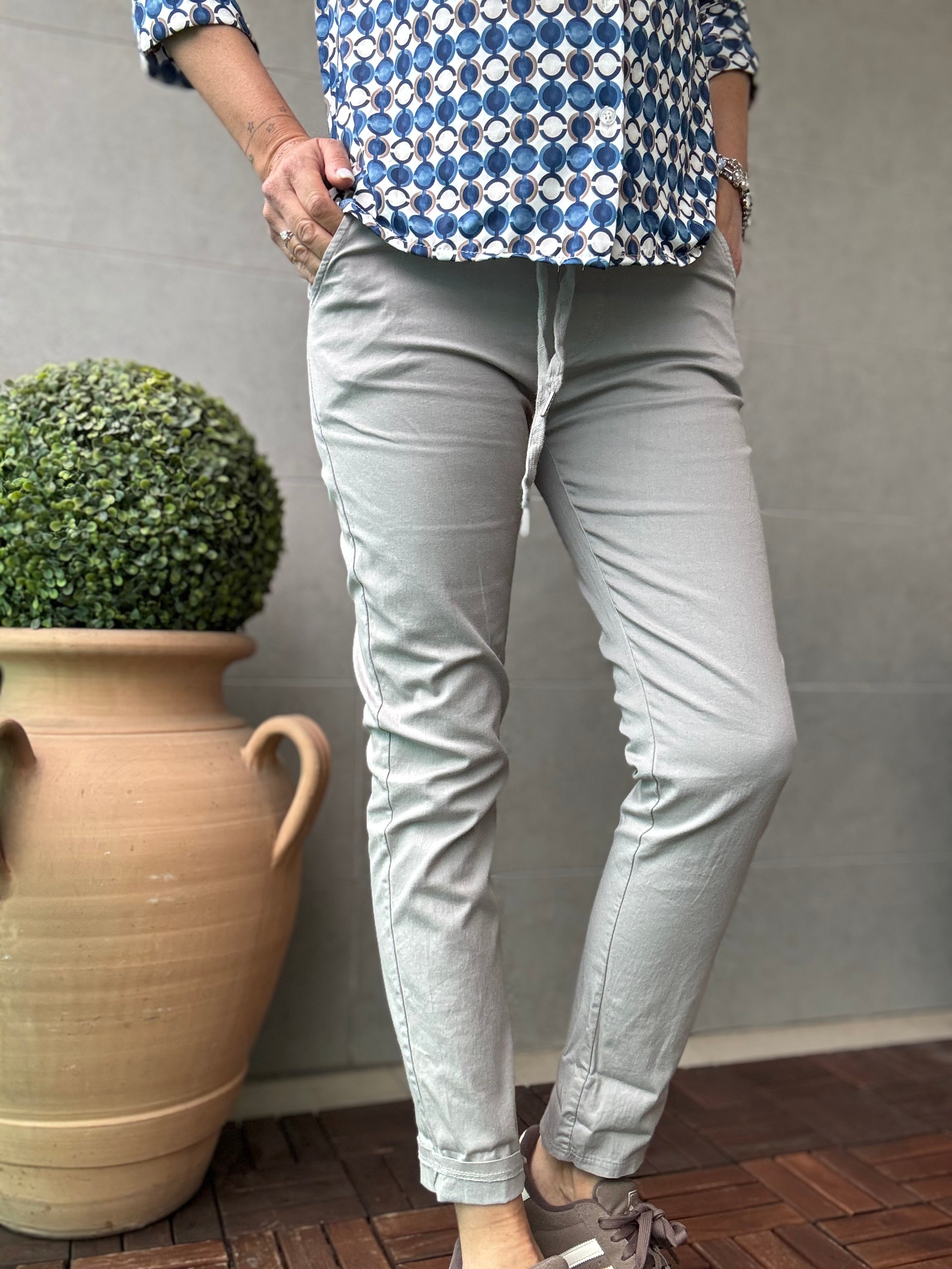 Pantalone di cotone caramella