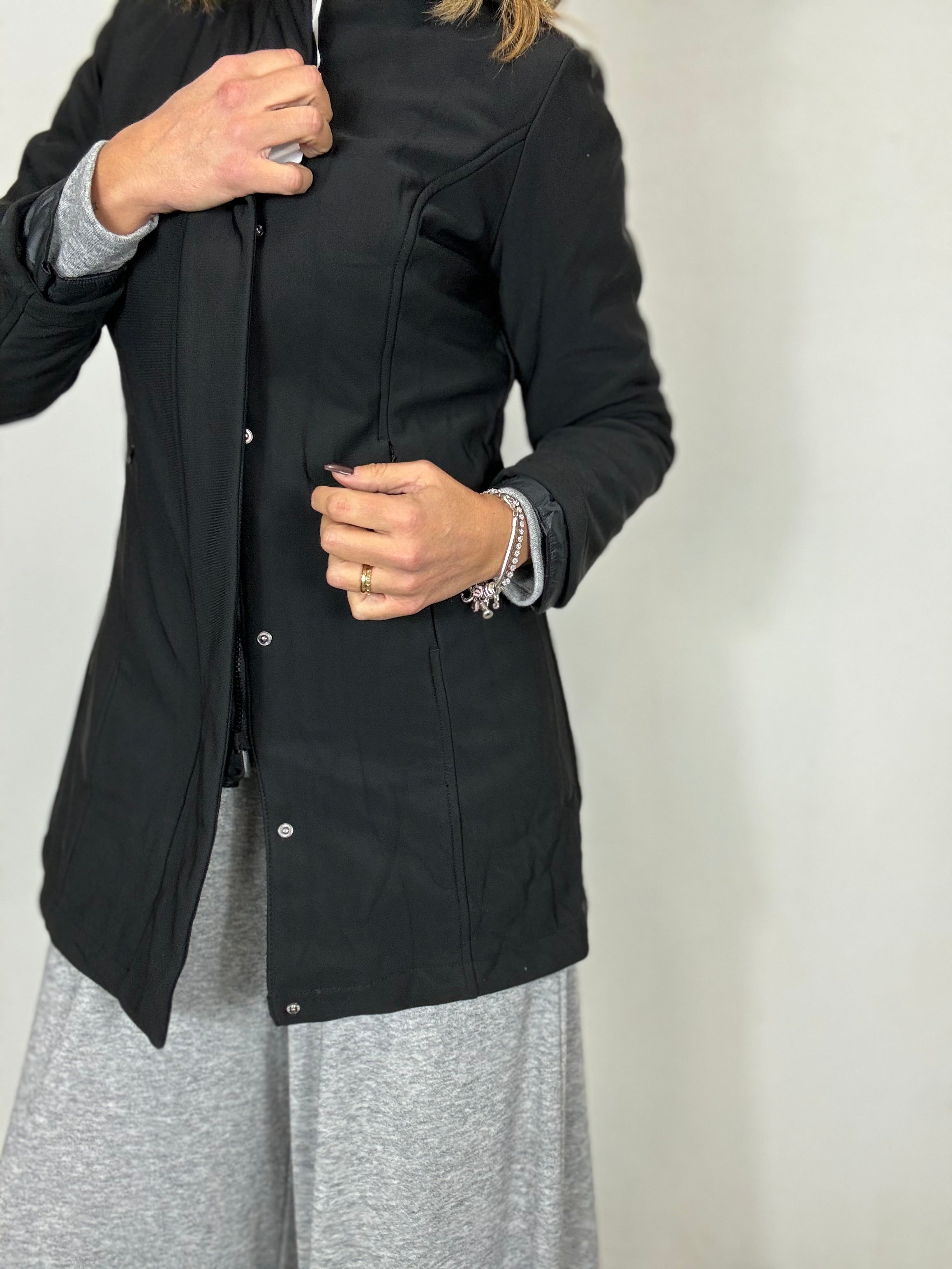 Il giaccone 3 in 1 ( in nero blu e ghiaccio )