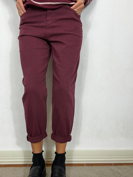 Jeans balloon bordeaux