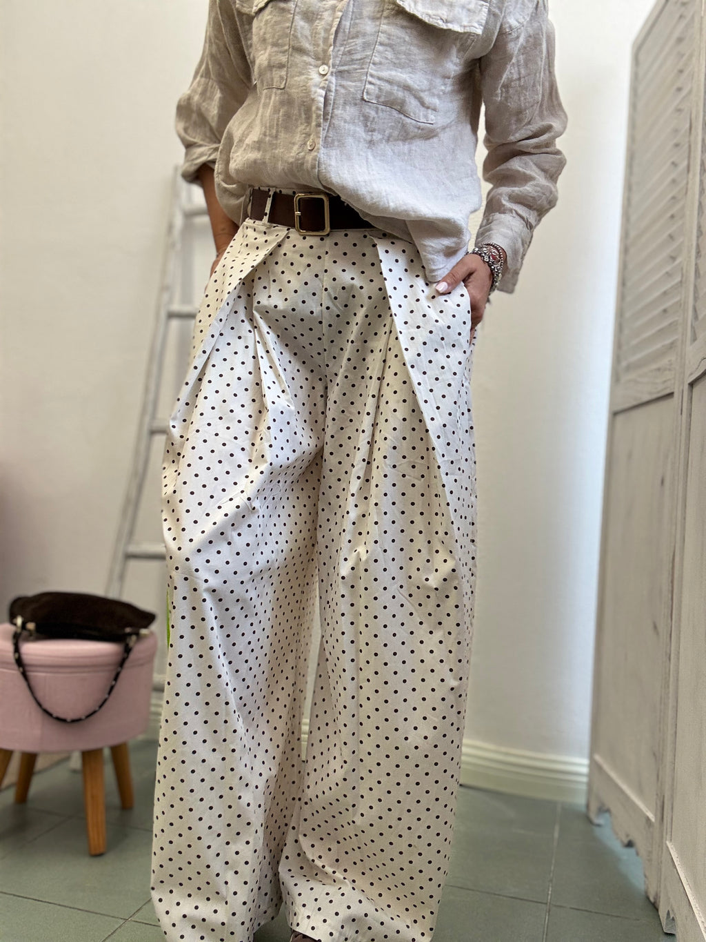 Il pantalone pence e pois