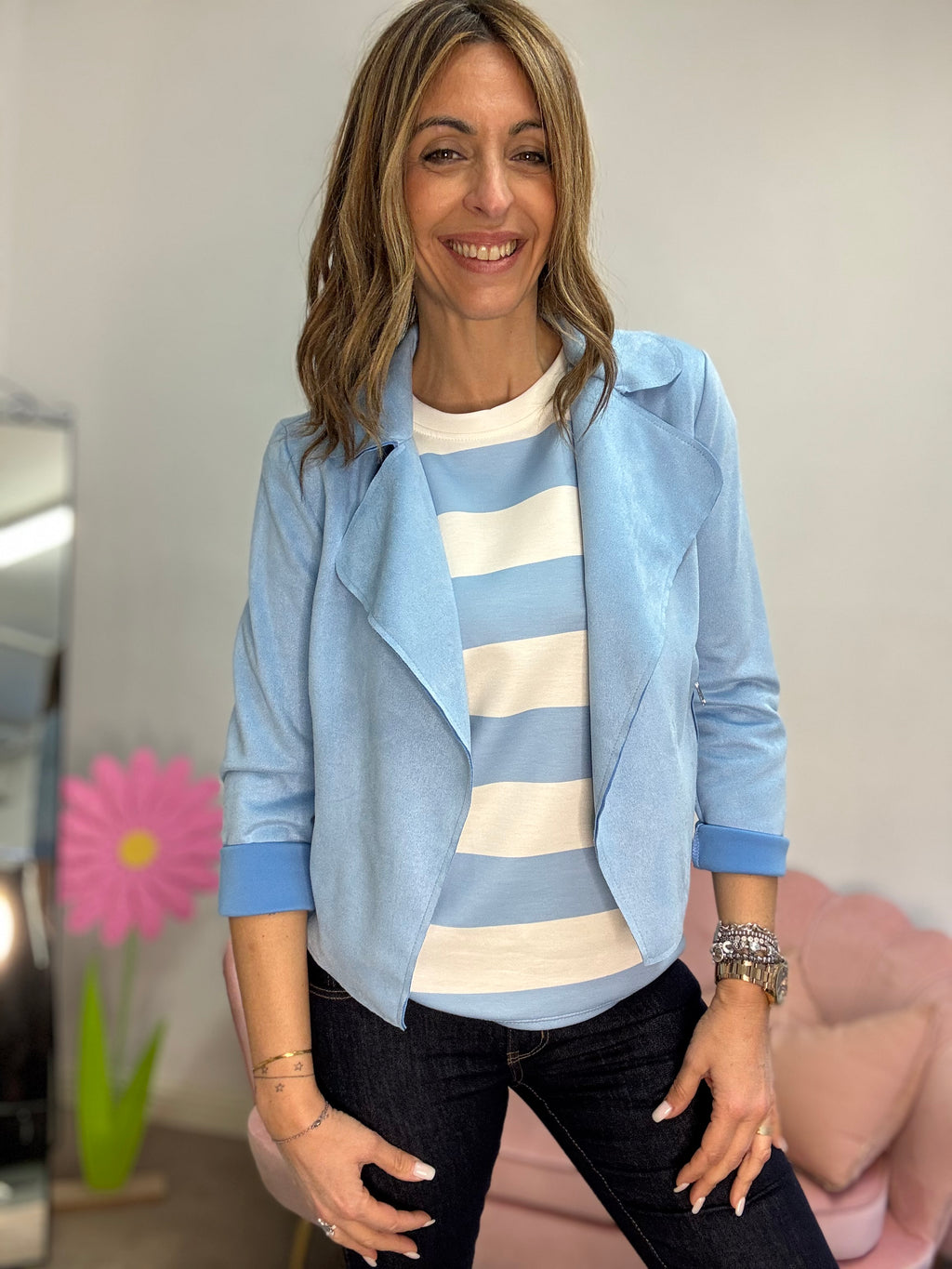 La giacchina alcantara senza zip