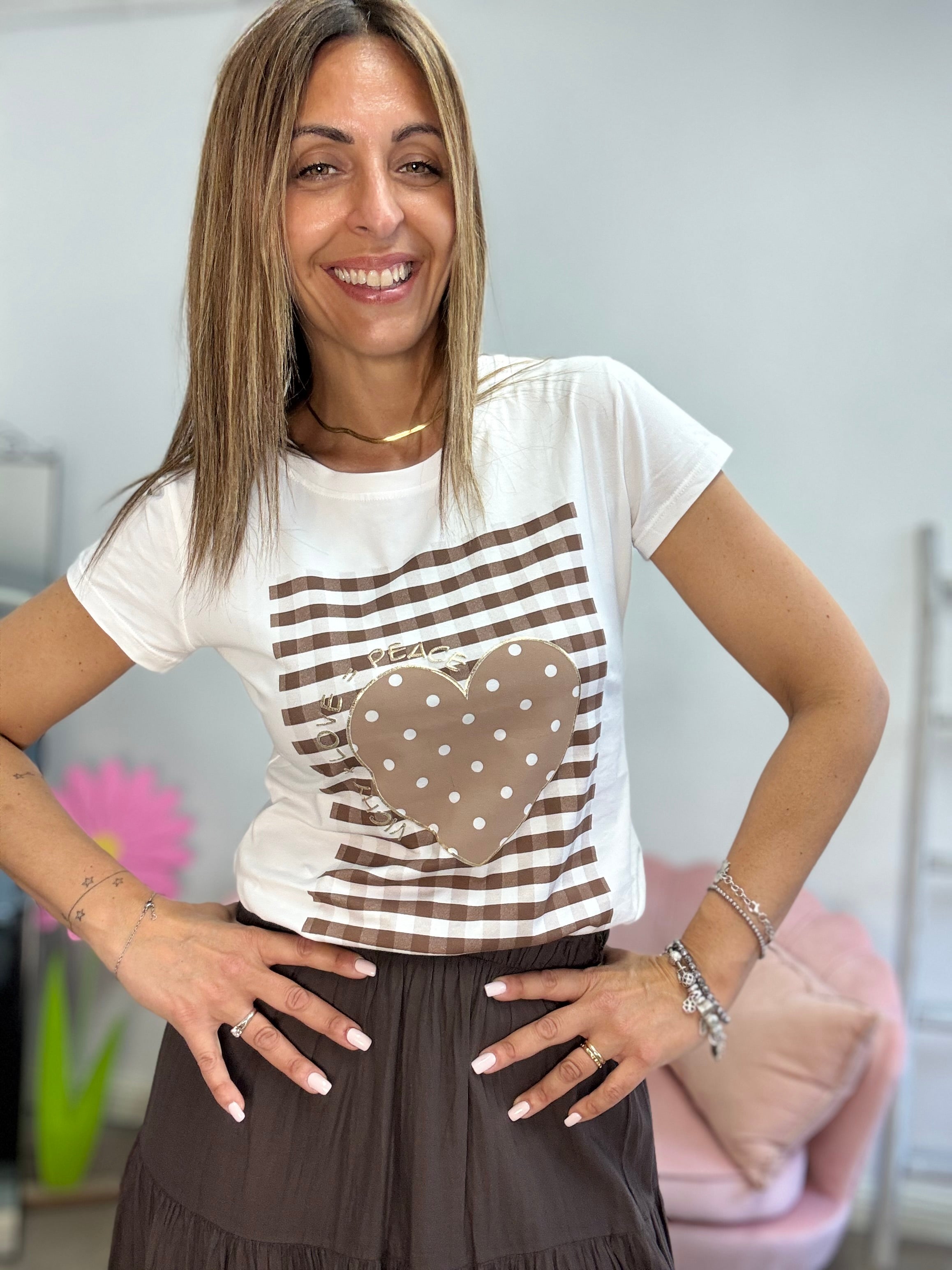 T-shirt Cubotti e cuore