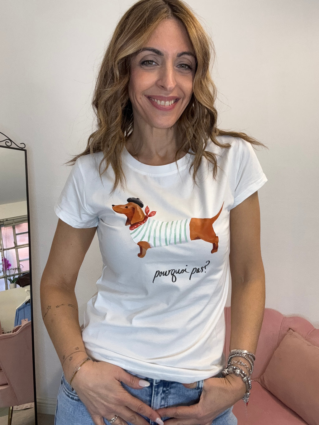 T shirt bassotto rigato