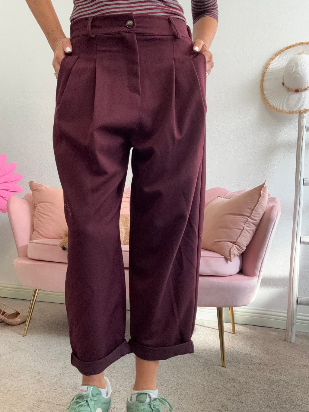 Il pantalone Aladin tinta unita