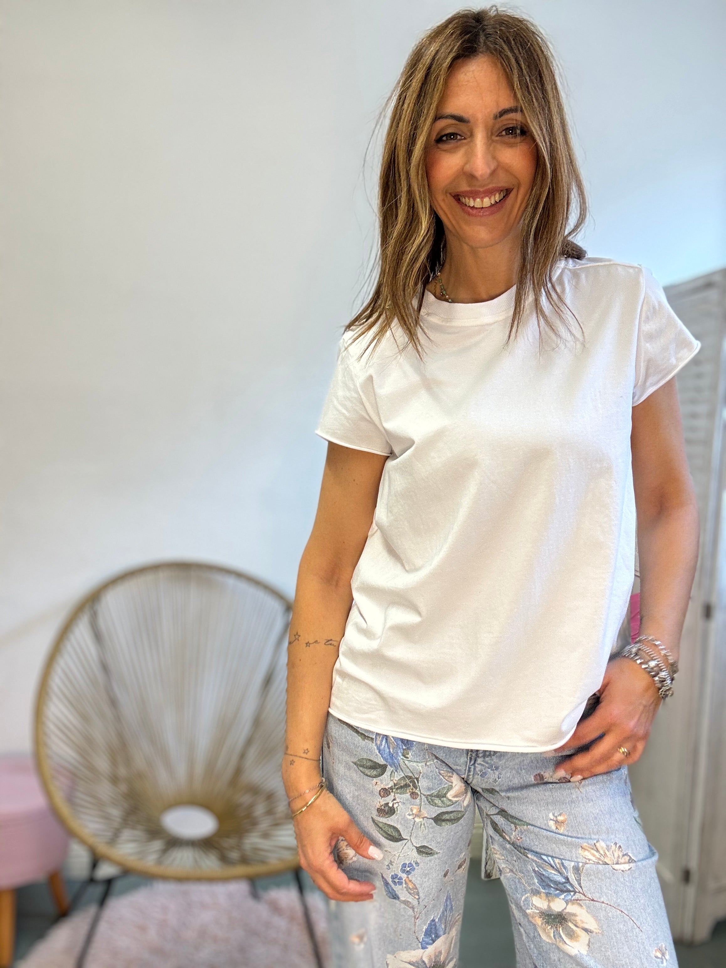 La t-shirt col bordino