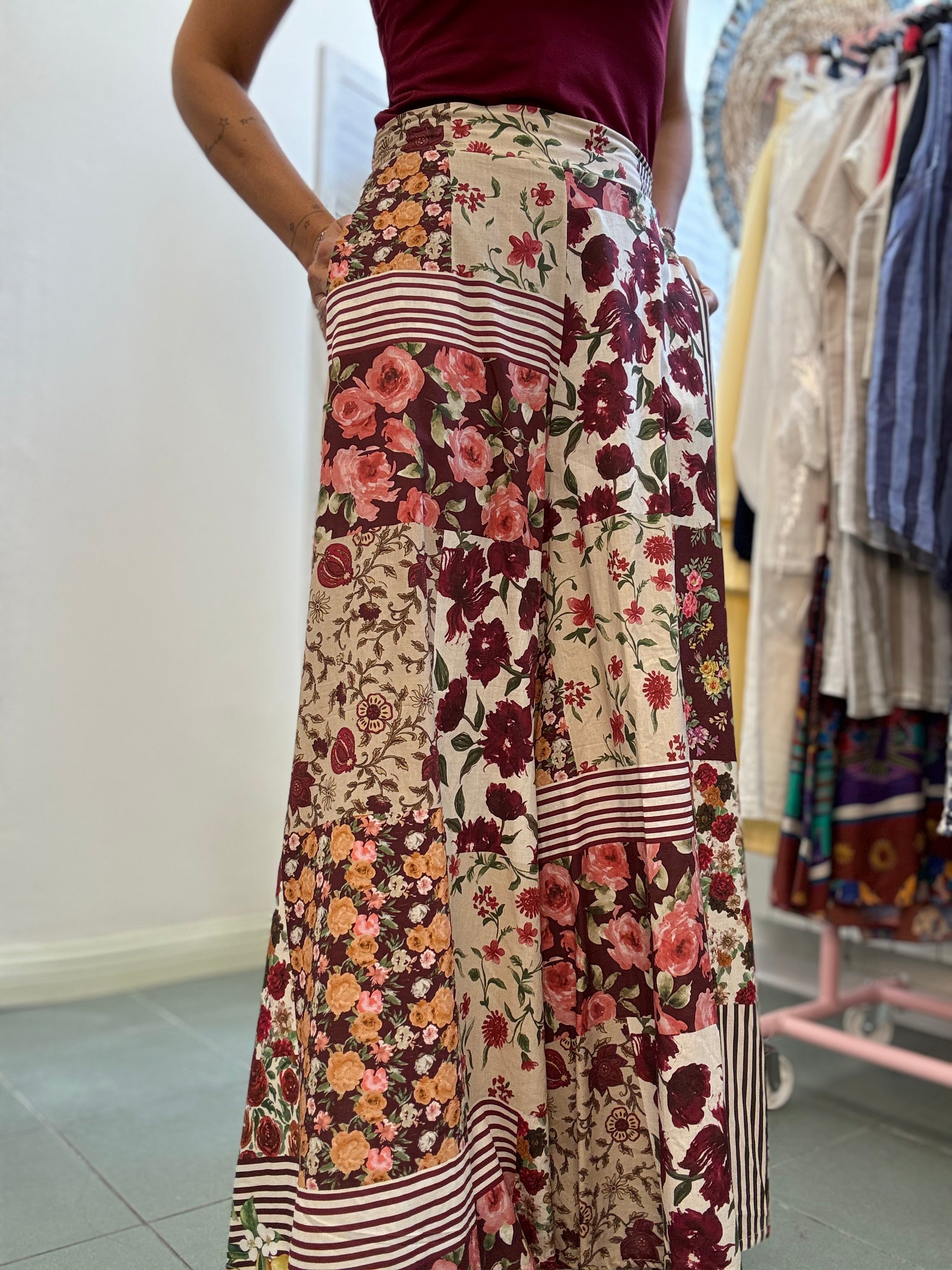 Il pantalone gonnellone fiorato