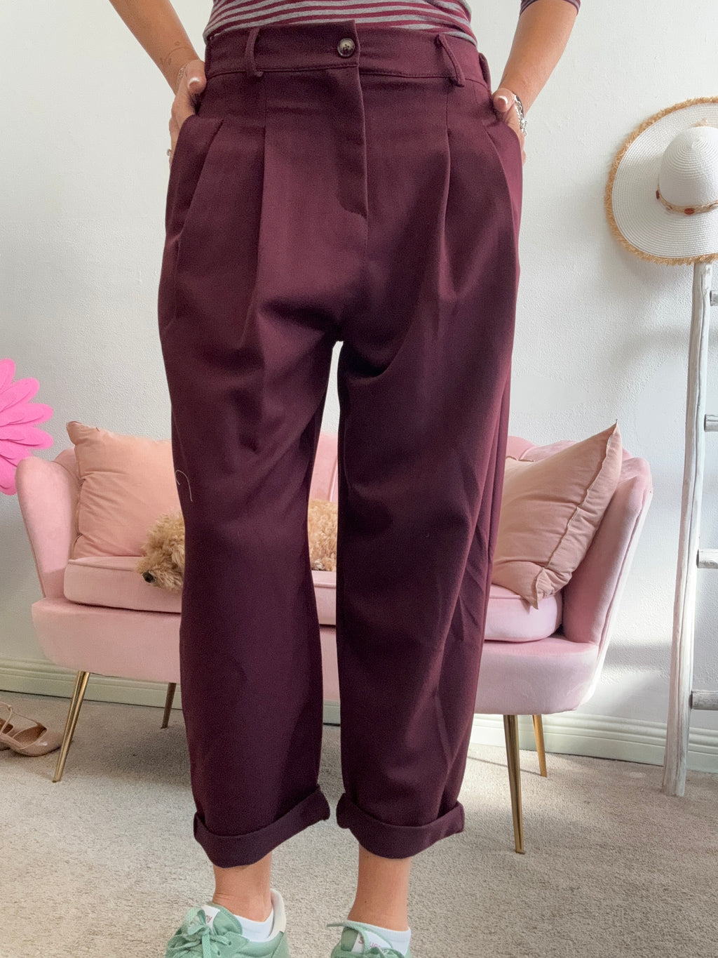 Il pantalone Aladin tinta unita