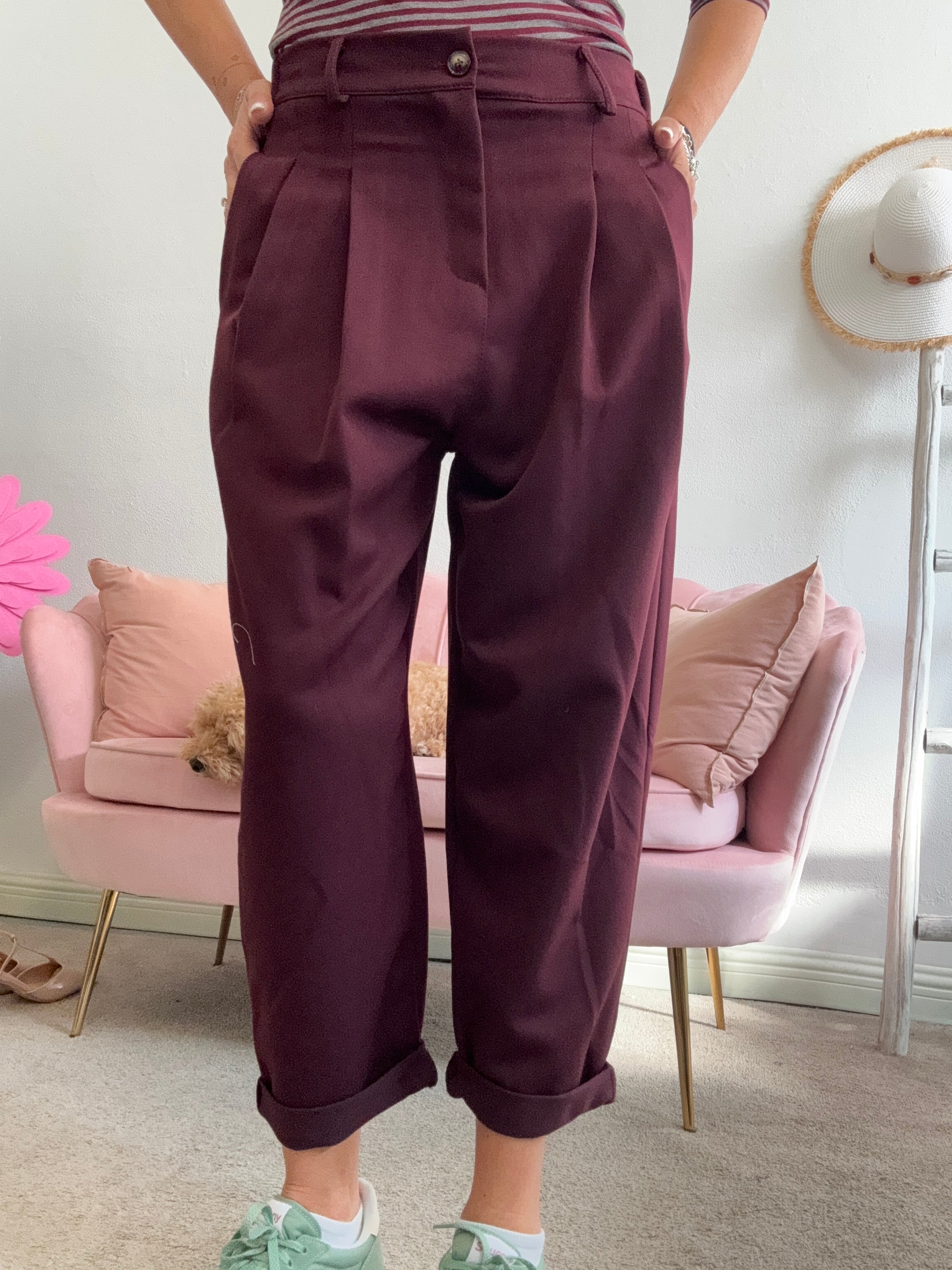 Il pantalone Aladin tinta unita