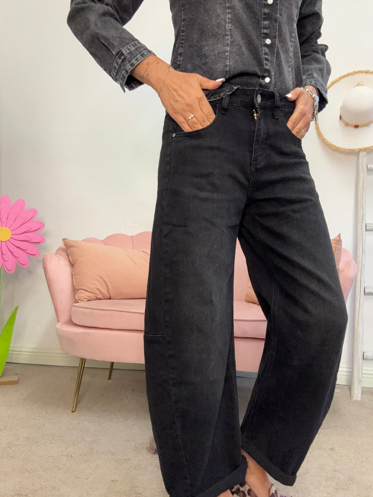 Il jeans balloon nero