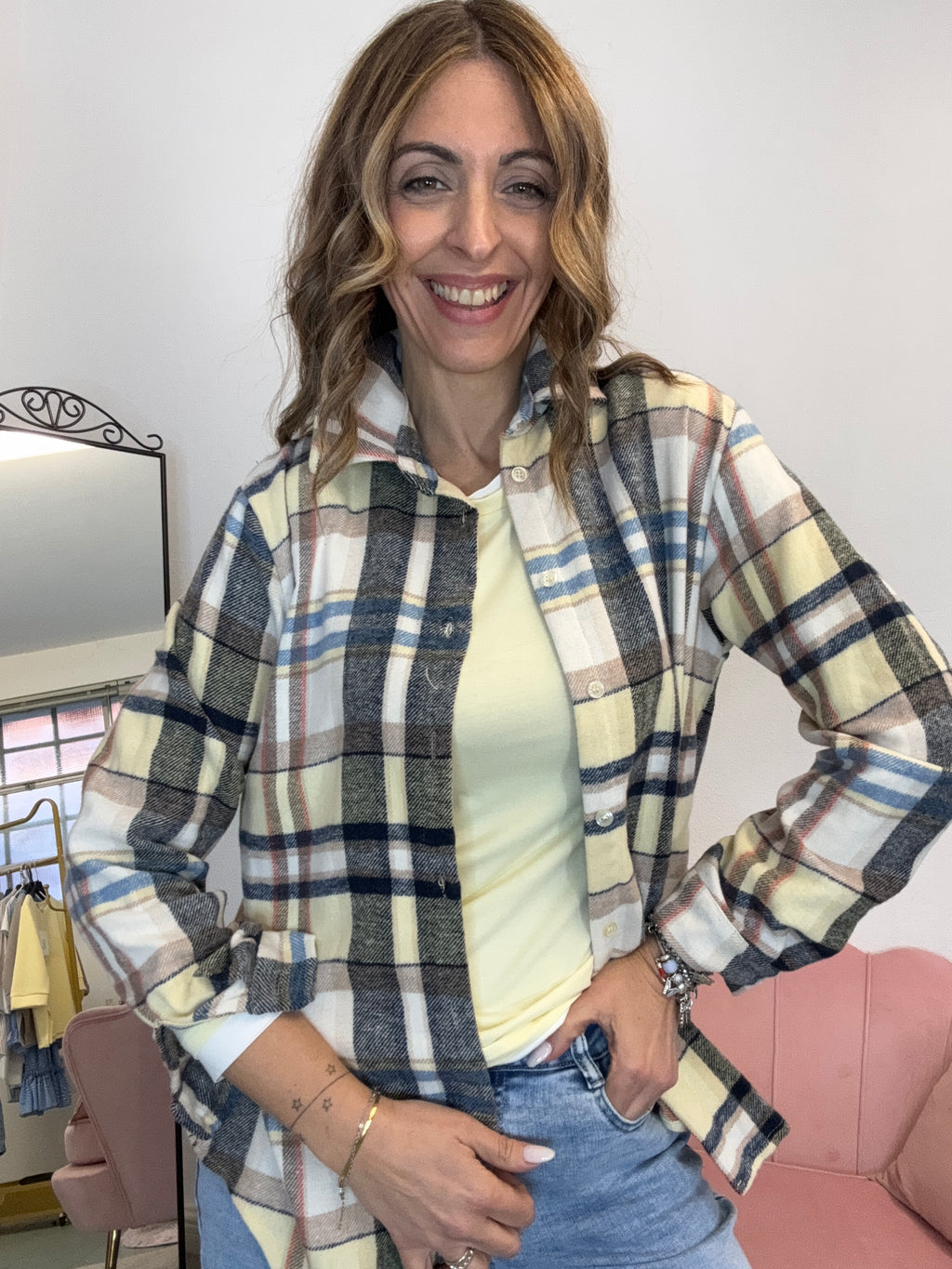 La camicia flanellina patch