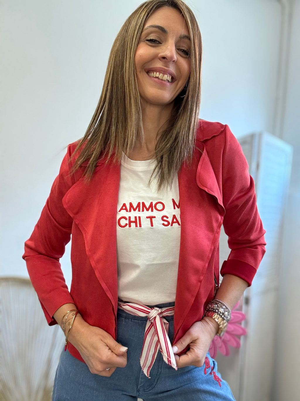 La giacchina alcantara senza zip