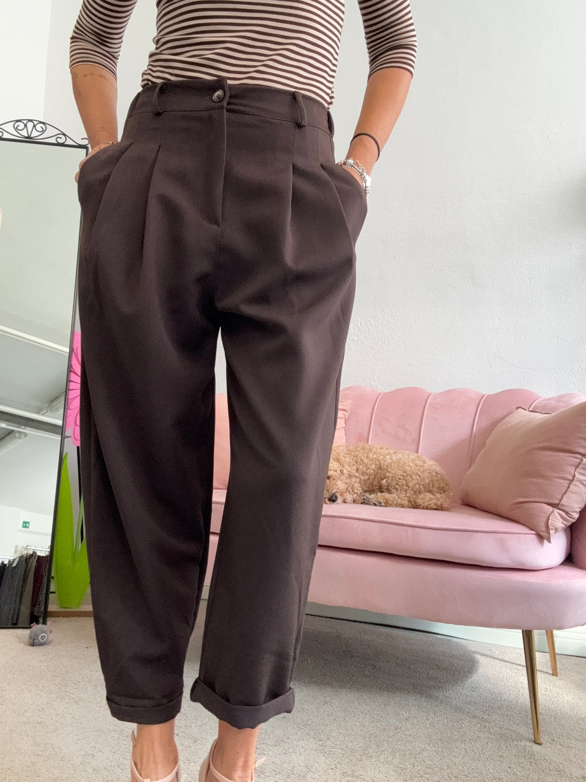 Il pantalone Aladin tinta unita