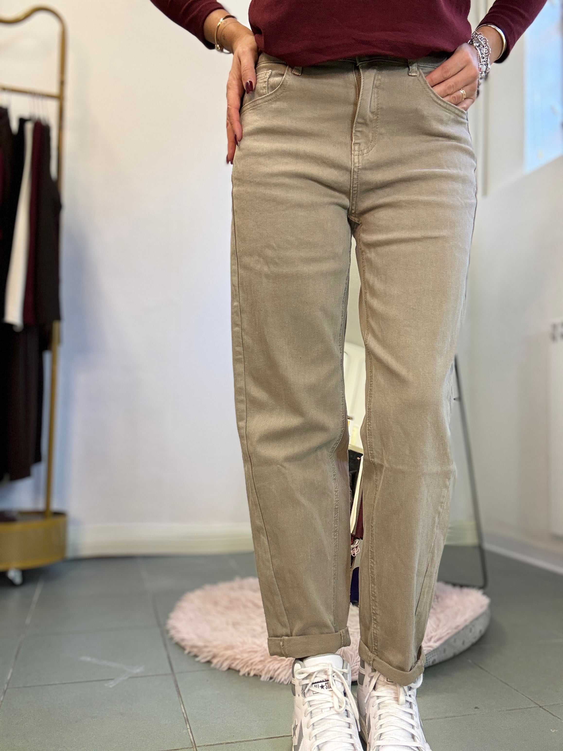 Il denim regular beige