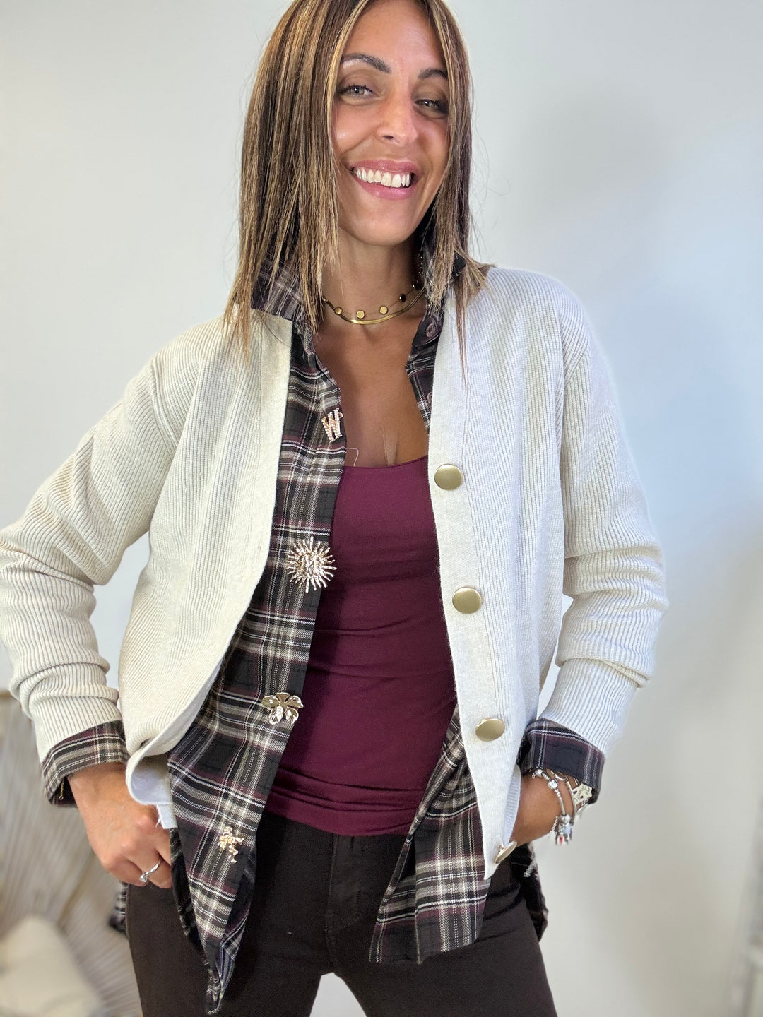 Cardigan gioiello