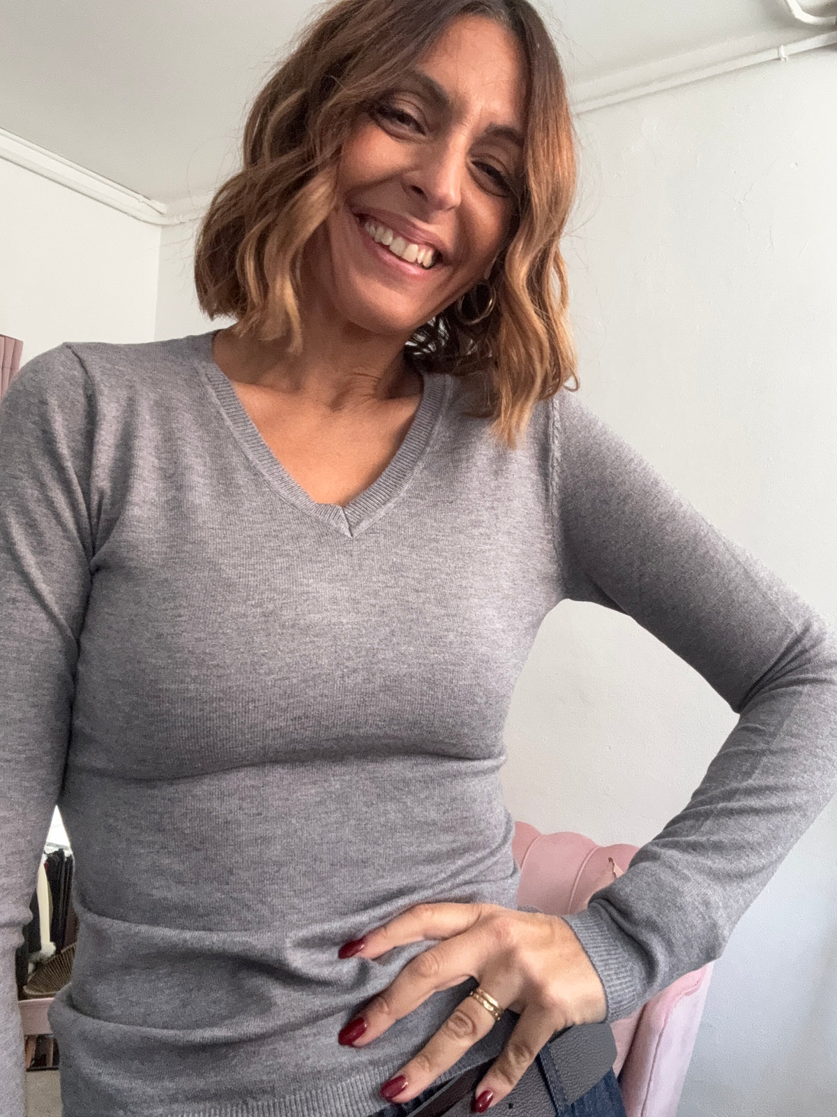 Il pull con la V
