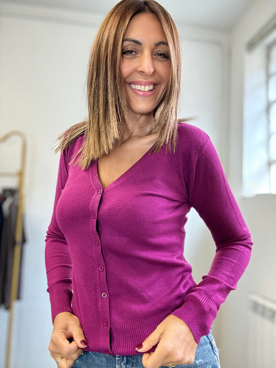 Cardigan basico continuativo ( tanti colori)
