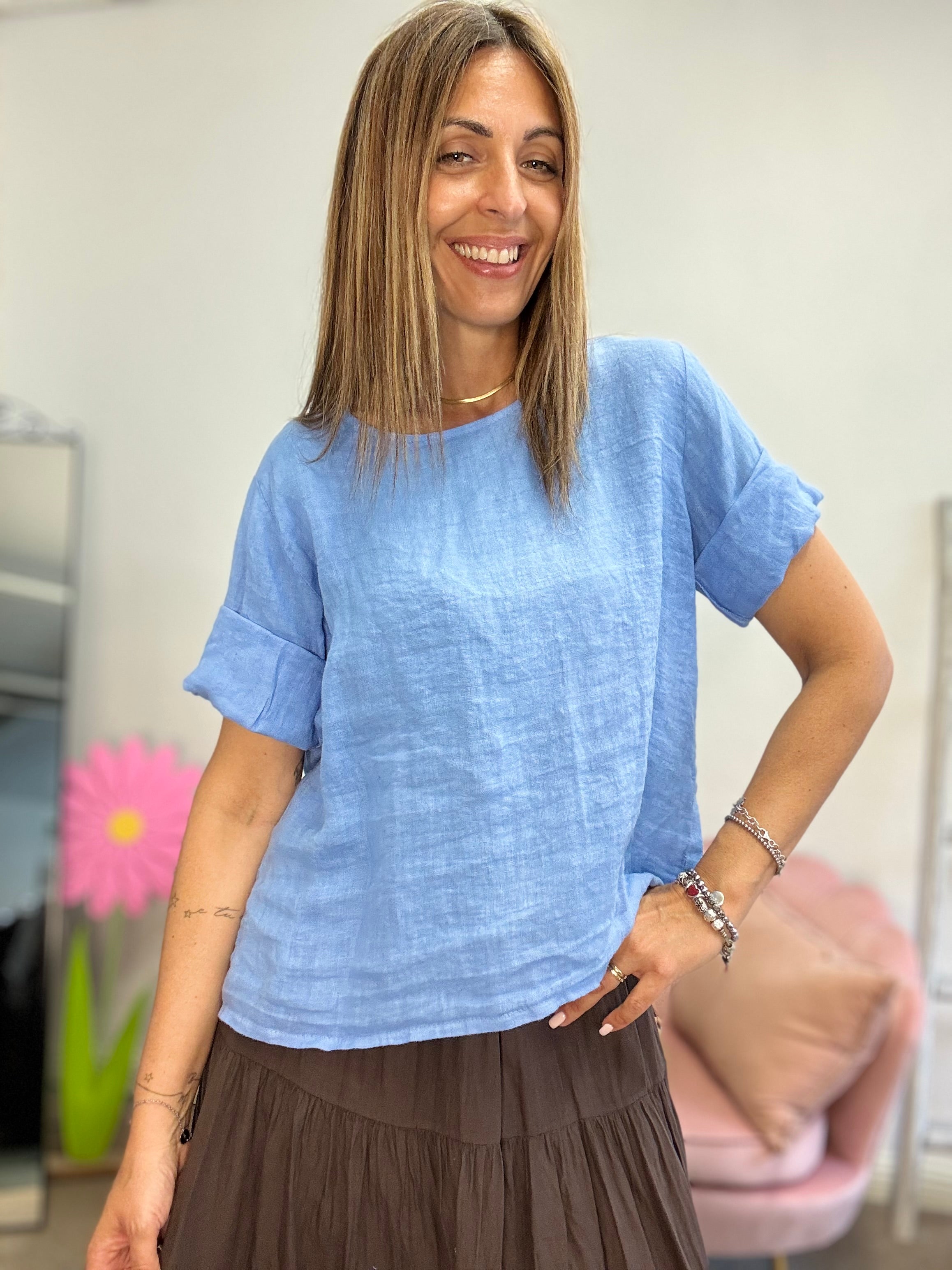 La blusa Lino scatoletta