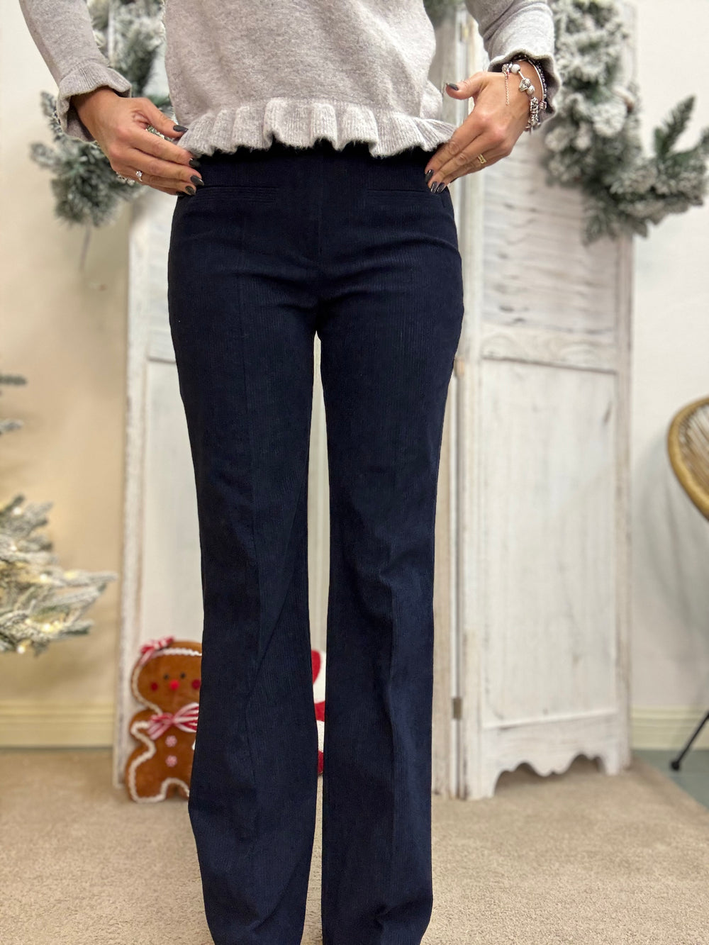 Pantalone zampetta in velluto