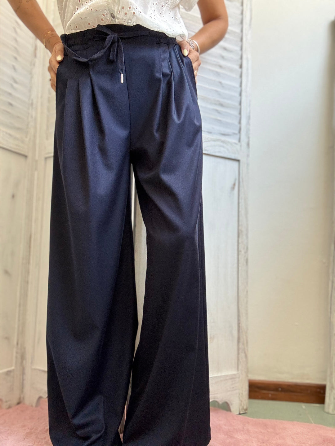 Pantalone, palazzo la Scozia rivisitata in tinta unita