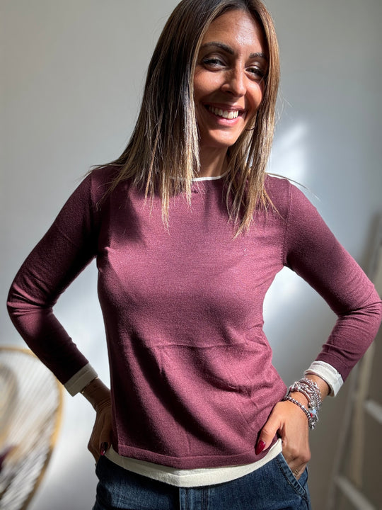 Il pull leggero sovrapposto