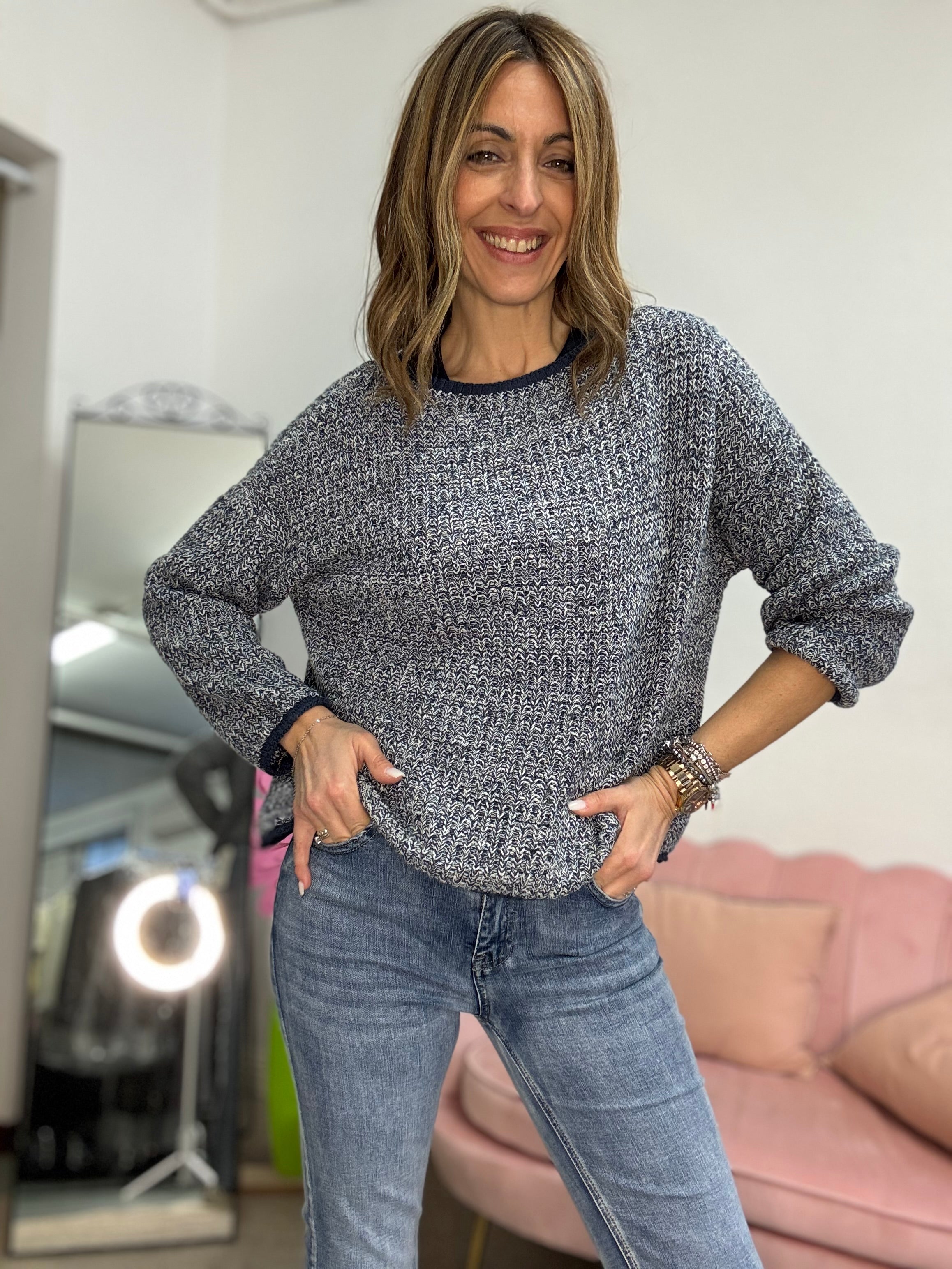 Il pull cotone mélange