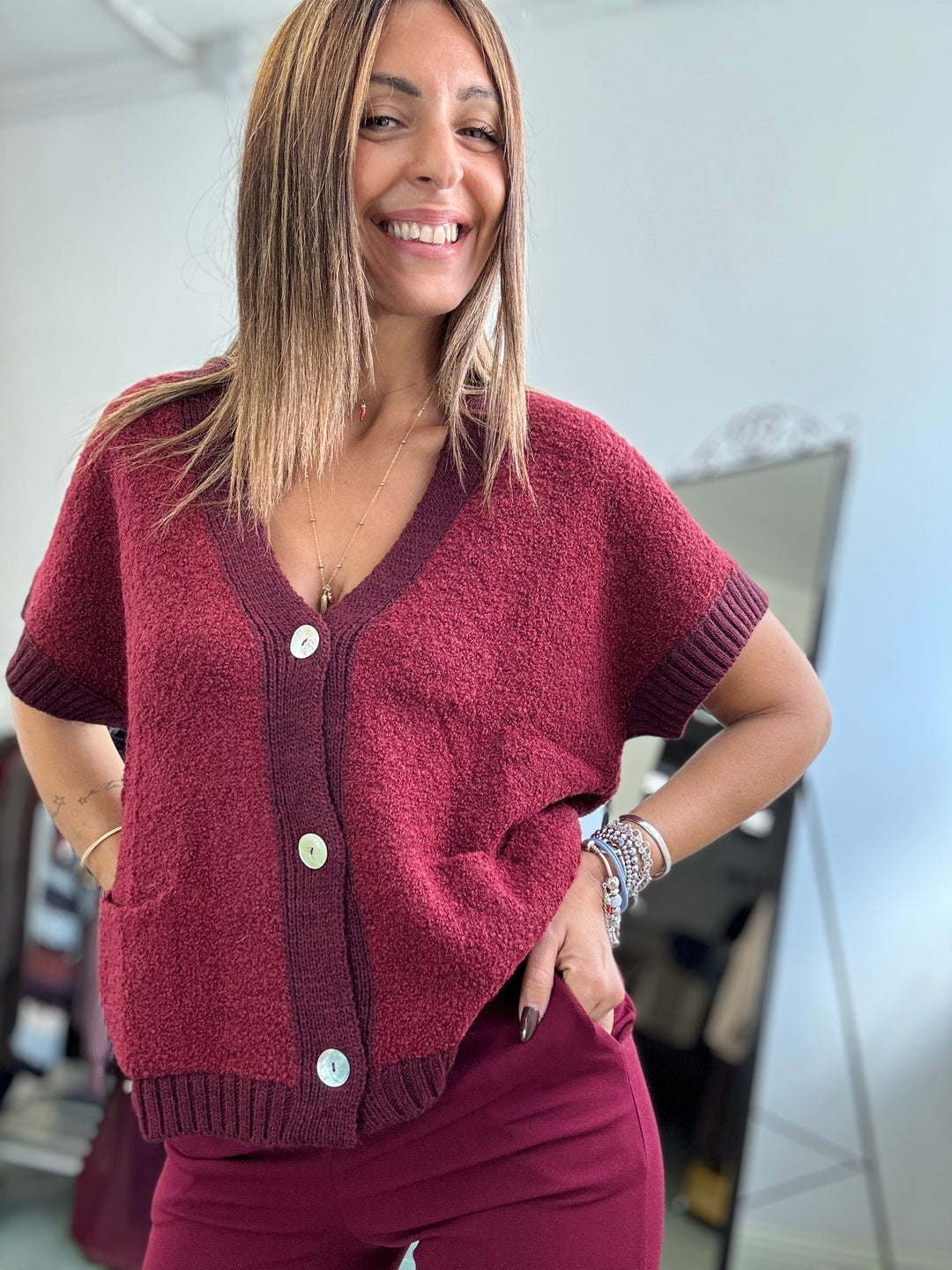 Il cardigan boucle