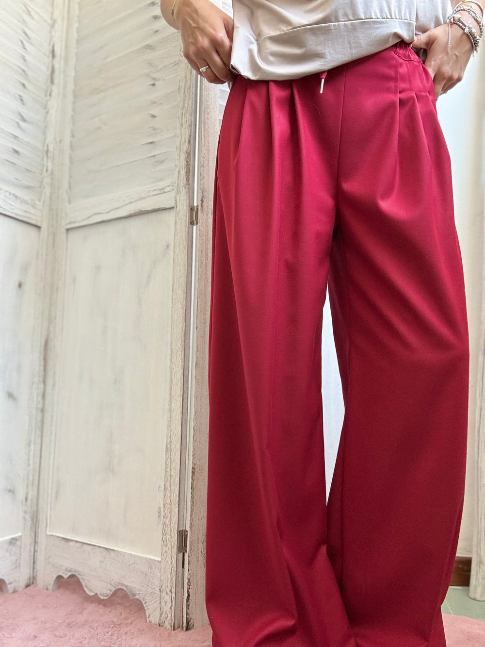 Pantalone, palazzo la Scozia rivisitata in tinta unita