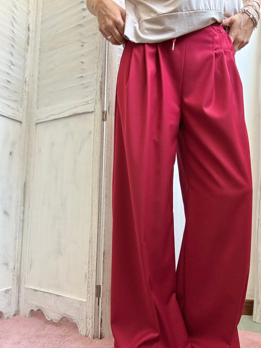 Pantalone, palazzo la Scozia rivisitata in tinta unita
