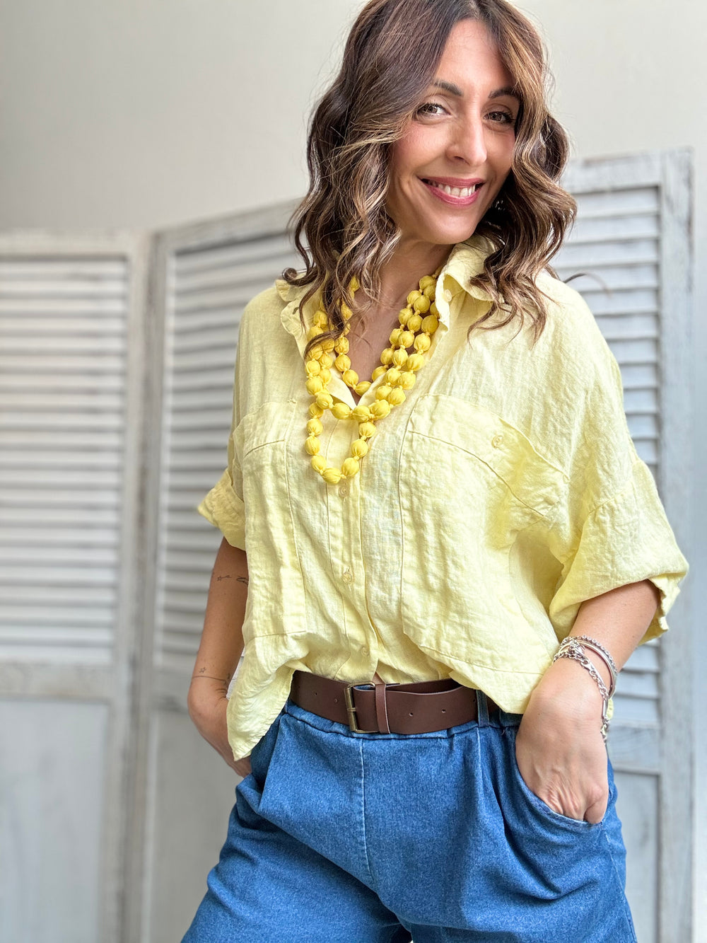 La camicia di Lino scatoletta ( due colori)